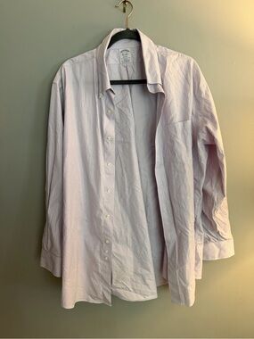 Brooks Brothers Light Pink and White Check Regent Dress Shirt